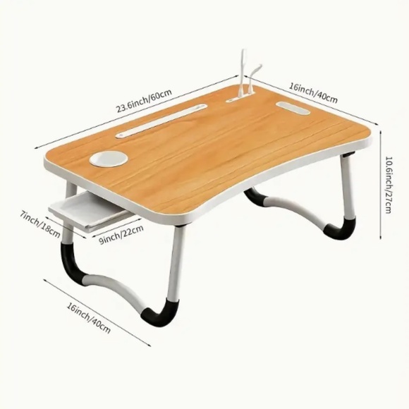 X521 Ultra Large Multi Functional Laptop Bed Table with CHARGING PORTS - Picture 2 of 3